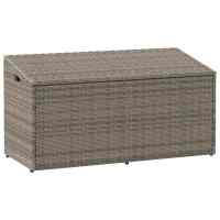vidaXL Caja almacenaje jardín ratán sintético 110x50x58 cm en color Gris claro/Gris/Negro y más - details 1