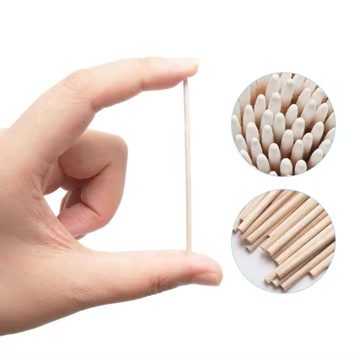 100/300/500/1000Pcs Sticks De Limpieza De Pestañas Y Labios De Algodón En Madera Aplicadores De Extensión De Pestañas Para Mujeres Maquillaje - 1