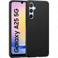 Funda + Protector Cristal Templado Opcional Para SAMSUNG GALAXY A25 5G Carcasa Forro Protector, Gel TPU Silicona Suave Flexible Mate, Color Negro, Ajuste Perfecto, Acceso Conectores Carga Auriculares, Meloenvias mle18 - details 0