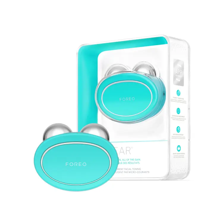 FOREO BEAR Masajeador facial eléctrico de microcorrientes ,Reductor de papada ,Define el contorno de la mandíbula, Lifting facial inmediato y no invasivo, Anti arrugas ,Seguro e indoloro - 1