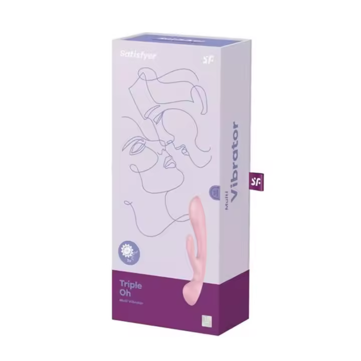 SATISFYER TRIPLE OH! MULTI-VIBRADOR ROSA - 1