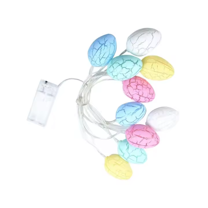 Guirnalda de luces con forma de huevo roto, USB 1,65 m, 10 luces LED, guirnalda de luces de Pascua, iluminación LED , decoración de luces de Pascua, fiestas, verano, boda, celebraciones, navidad. - 1