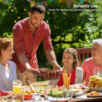 LMETJMA Racks Para Costillas De Barbacoa En Acero Templado Con Capa No Adhiere Herramienta De Asado Para Púa De Gas JT25t - details 7