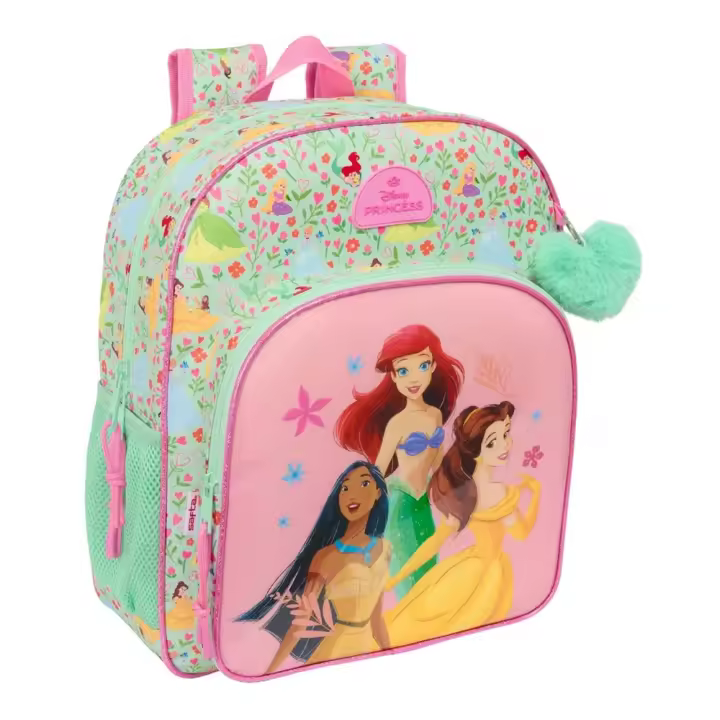 Mochila Junior Adaptable a Carro Princesas Disney "Bloom" 32X38X12Cm (Safta 612580640) - 1