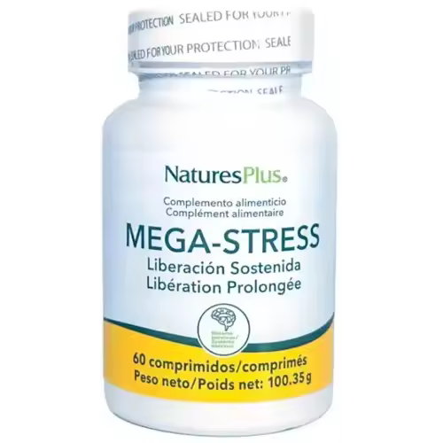 NATURES PLUS MEGA STRESS LIBERACION SOSTENIDA 60 COMPRIMIDOS - 1