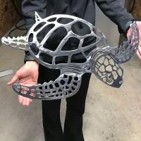 Ornamento De Tortuga Marina De Metal Tamaño Grande Para Decoración De Pared Tema Playa Interior Sala De Estar 15.74 Pulgadas - details 2