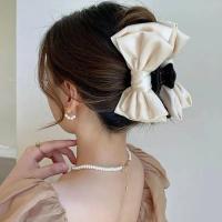 Elegantes Clip Para Pelo De Mujer Con Lazo En Satén Grande Doble Cara Accesorios Para El Cabello Barrettes De Fiesta - details 2
