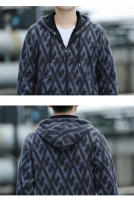 Nueva Chaqueta De Suéter Para Hombres 2024 De Alta Calidad Y Gruesa Para Otoño E Invierno Abrigo Cardigan Tejido Casual Cierre De Cremallera Estilo V Sin Capucha - details 9