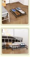 Estante De Zapatos Simple Para Debajo De La Cama Con Cierre Rodante Almacenamiento Espacioso Para Botas Organizador De Zapatos Para El Hogar Material De Hierro - details 5