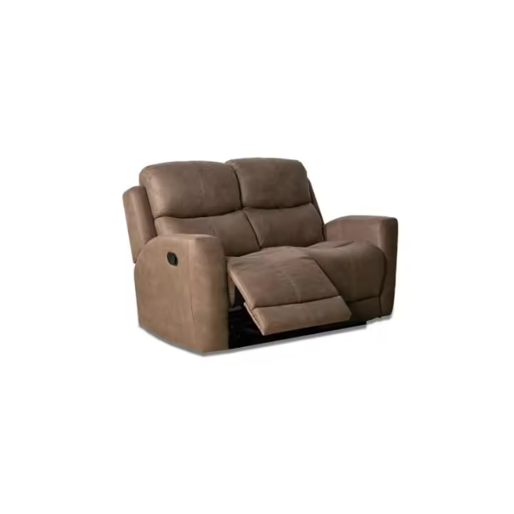 Sofá relax manual de 2 plazas modelo Alaska. Tapizado en tela Cowboy disponible en varios colores. - 1