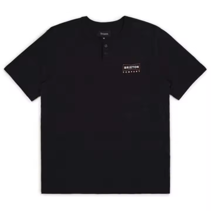 Camiseta de Manga Corta Brixton Palmer Line para hombre en color negro - 1