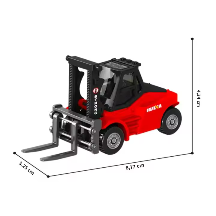 Huina Camión Miniatura Modelo 1/80 Caja De Exhibición Aleación Diecast Excavadora Grúa Elevadora De Construcción Para Colección Juguete Para Niños Regalo - 1
