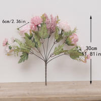 Rosa Artificial De 30cm Para Decoración De Bodas Navidad Vaso Hogar Sala De Estar DIY Bouquet De Margarita Plantas - details 1