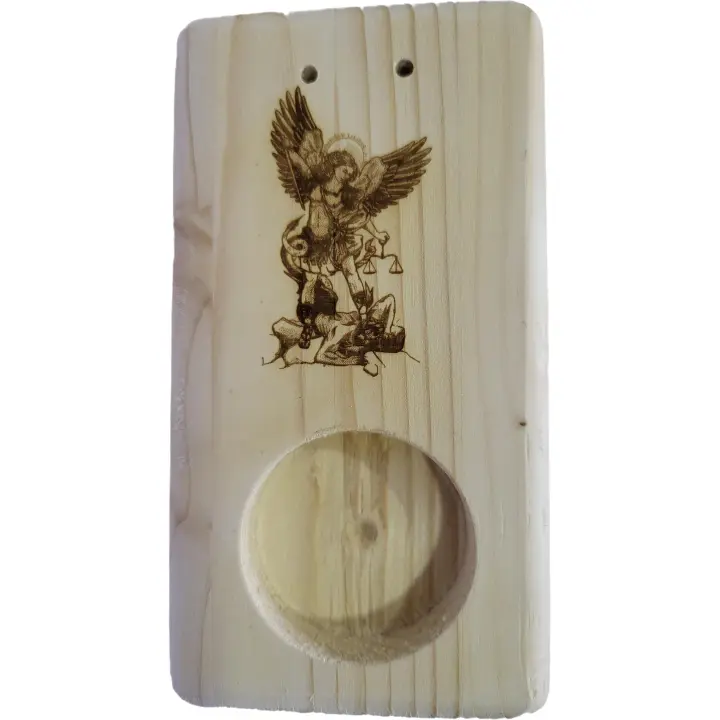 Quemador de Palo Santo San Miguel con Soporte Metálico, Incensario para Yoga y Meditación. Incluye Palo Santo y Vela - 1