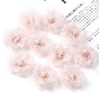 5Pcs Flores Artificiales De Chiffon Para Niñas Y Mujeres Adornos De Ropa Y Peinado Accesorios De Patch Para Celebraciones Y Decoración Del Hogar - details 3
