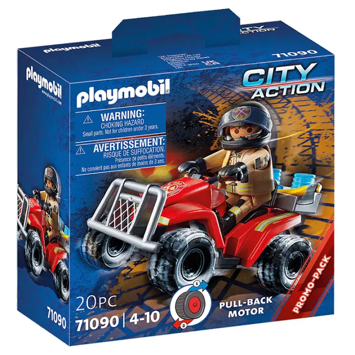 PLAYMOBIL - QUAD DE RESCATE DE BOMBEROS, 71090, TIENDA CON LICENCIA OFICIAL - 1