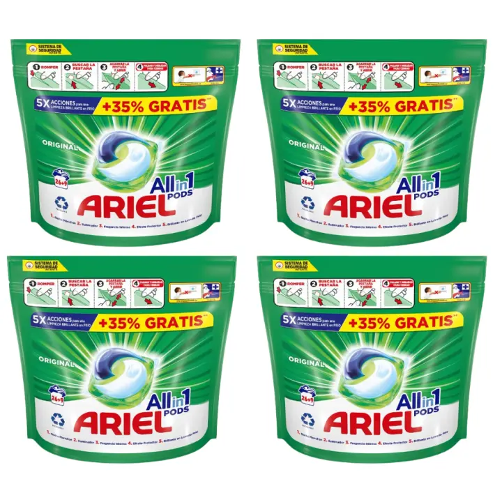 Detergente ARIEL All-in-1 Pods 140 lavados (4 x 26 + 9 lavados) - 1