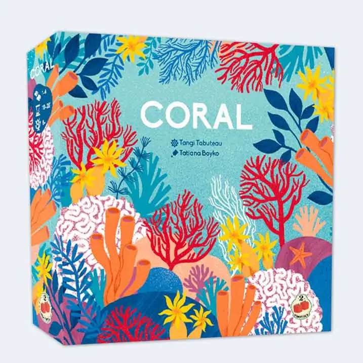 Coral,  juego de mesa familiar tridimensional en Español, mezcla perfecta de cooperación y competición, para 1 a 4 jugadores, 2Tomatoes Games - 1