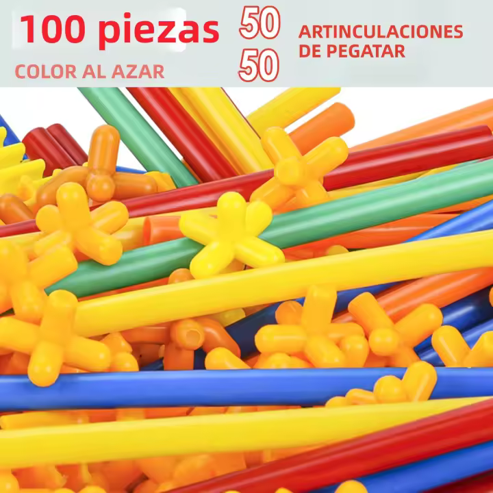 Yiqu Bloques De Construcción Inteligentes De Paja Suave Mágica Juguete Educativo Para Niños Y Adultos Ideal Para El Hogar Y La Escuela - 1