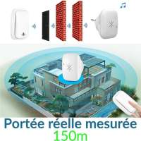 Timbre Inalámbrico y Sin Bathería Exterior Impermeable IP 65 Primavera Humeda, Blanco - details 2