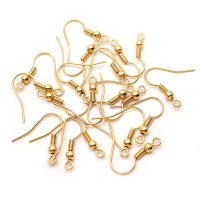 50pcs Gancho De Aretes De Acero Inoxidable 316 Hypoallergénico Con Coletero Y Bola Para Fabricación De Joyas 20x20mm - details 3