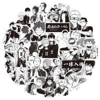 Pegatinas De Voleibol Anime Haikyuu!! 10/30/65pcs En Blanco Y Negro Para Teléfono Estuche Guitarra Diseño Cool Hinata Shoyo Resistentes Al Agua - details 1