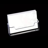 Porta Tarjetas De Negocios De Plástico Transparente Acrílico Soporte De Exhibición Para 30-40 Tarjetas De Identificación - details 4