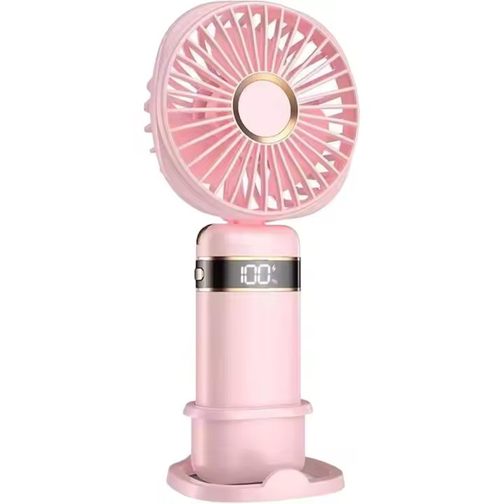 EasySpeed Mini Ventilador Portátil, Miniventilador Bateria Recargable Cable USB, Plegable para Colgar, Silencioso y Potente - 1