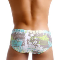 Traje De Baño Para Hombre Estilo Tradicional Boxer Briefs Bikini Shorts Pantalones De Baño Con Estampado De Palmas - details 7
