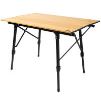 Mesa plegable regulable en altura Aktive para camping estilo Glamping, medidas 90x57x45/70cm. - details 0