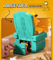 Bloques De Construcción Garfield Sentado En Un Sofá Con Figuras Miniatura Juego Educativo DIY Para Niños Escena Clásica De Anime - details 5