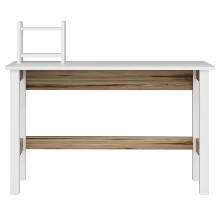 Escritorio,100% Tablero de aglomerado rechapado en melamina, Color Blanco WELLHOME - 1
