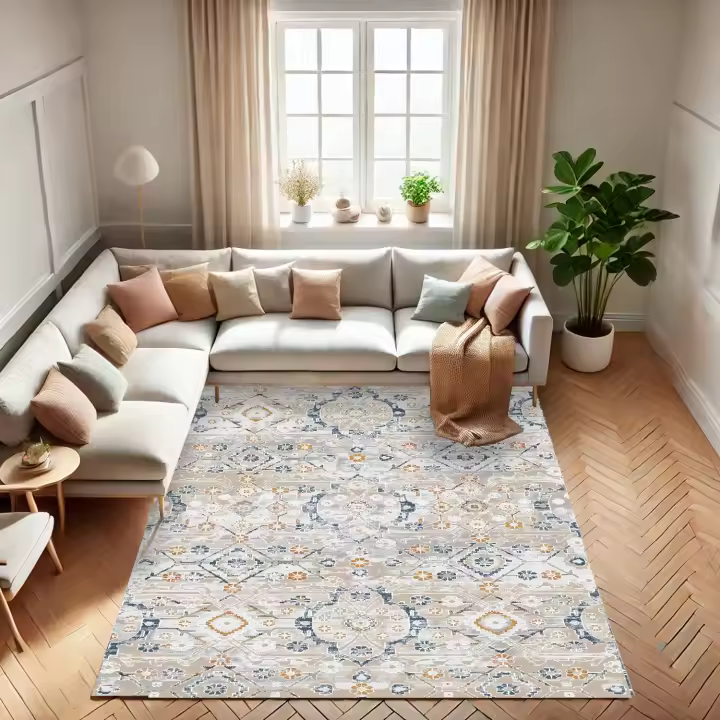 RUGURA - Alfombra de salón Vintage - Alfombra salón, habitación, Pasillo, Dormitorio - Estilo Vintage, Moderno, contemporáneo, Desgastado - 1