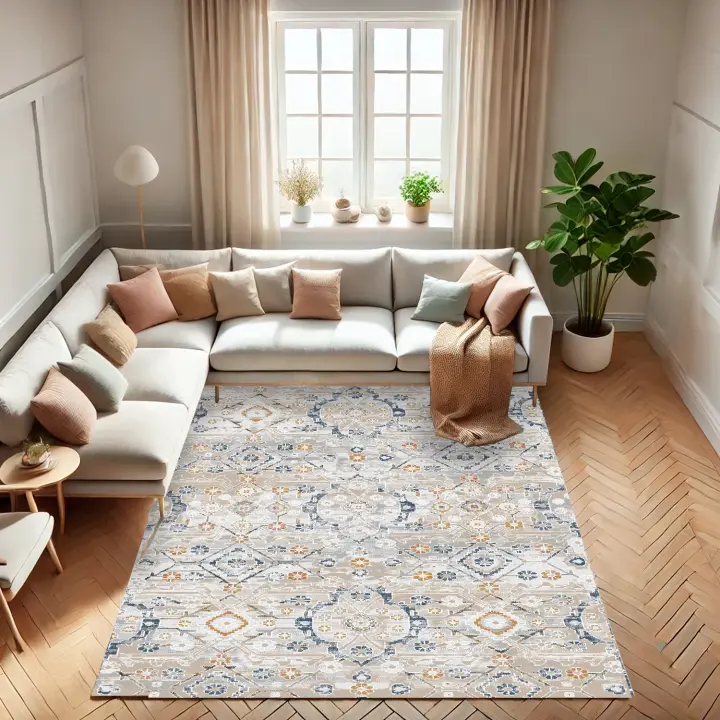 RUGURA - Alfombra de salón Vintage - Alfombra salón, habitación, Pasillo, Dormitorio - Estilo Vintage, Moderno, contemporáneo, Desgastado - 1