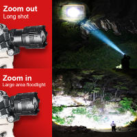 Linterna Frontal LED Recargable De 30W Con Zoom Telescópico USB Tipo-C Para Pesca En El Mar Y Camping Luz De Trabajo Potente Y Ángulo Amplio 180° Impermeable - details 7
