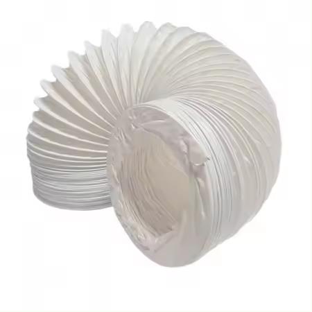 Tubo de Evacuación para Secadora | Diámetro 90 mm | Longitud 3 Metros | Manguera Flexible de PVC Blanco para Vapor y Aire Caliente - 1