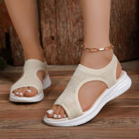 Sandalias De Verano Para Mujer 2024 Cómodas Y Casuales Con Plataforma Y Tacón Medio Talla Grande 43 Material Superior Mesh - details 15