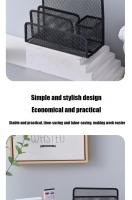Estante De Escritorio Tridimensional De Metal Para Oficina Y Escuela Soporte De Cuaderno De Negocios Organizador De Archivos Durable Y Versátil Tamaño Compacto 17.5X13X9CM - details 8