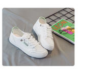 Zapatillas De Correr Para Mujer Verano Moda Blanca PU Cuero Transpirable Zapatillas De Caminar Casual Con Cordones Deportivas De Tacón Plano Para Hombres - details 10