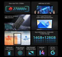 BMAX i10S Pro Tablet Rugerizada IP68 Antichoque Agua Polvo 10.1" 1920x1200 14GB+128GB T616 10000mAh Android 14 4G - details 1