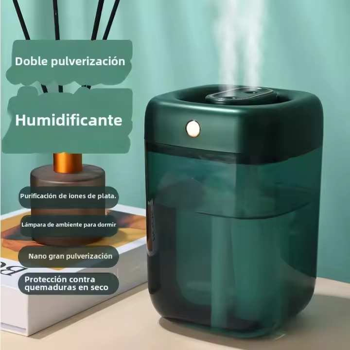 Humidificador Con Luz De Noche Gran Capacidad Ultrafrenado Con Temporizador Y Apagado Automático Carga USB Para Uso En Casa Y Oficina. - 1