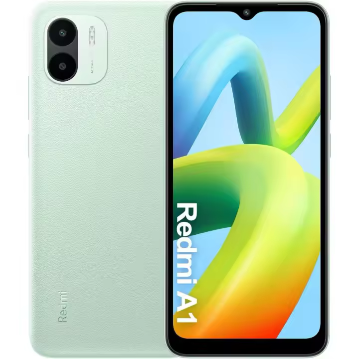 Xiaomi Redmi A1 Smartphone 2 + 32 GB Verde Claro - Pantalla 6.52'' HD+ - Batería 5000 Mah - Cámara 8 MP - 1