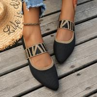Zapatos De Mujer Veraniegos 2024 Slip-On Color Sólido Moda Confortable Planos Puntera Punzada Tejidos De Mueller Zapatos De Casual - details 3