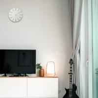 Reloj de pared Silencioso de precisión de Diseño Moderno, sin Tictac, Reloj de pared de 12 pulgadas para el hogar (Blanco) - details 3