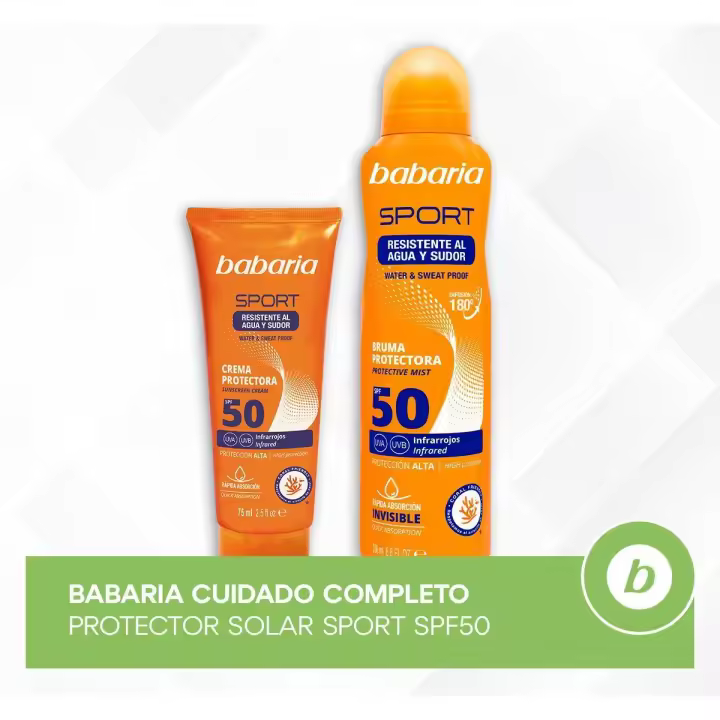 BABARIA CUIDADO COMPLETO PROTECTOR SOLAR SPORT SPF50 - 1