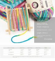 Yogur Cotton Cinco Hilo Gradual Cambio Sección Teñido Color Bebé Lana Medio Grueso Tejido a Mano Ganchillo Muñeca Zapatos Tejidos Para Adultos - details 2