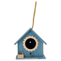 Casa De Pájaros De Madera Con Alimentador Decorativa Para Exteriores Nido Colgante Para Pájaros Caja De Cría De Pájaros Accesorios Para Pájaros - details 0
