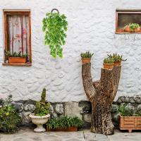 Planta Artificial De Monstera Colgante Falsa Con Hojas De Palma Y Hierba De Iva Para Decoración De Exposiciones Y Jardines - details 3