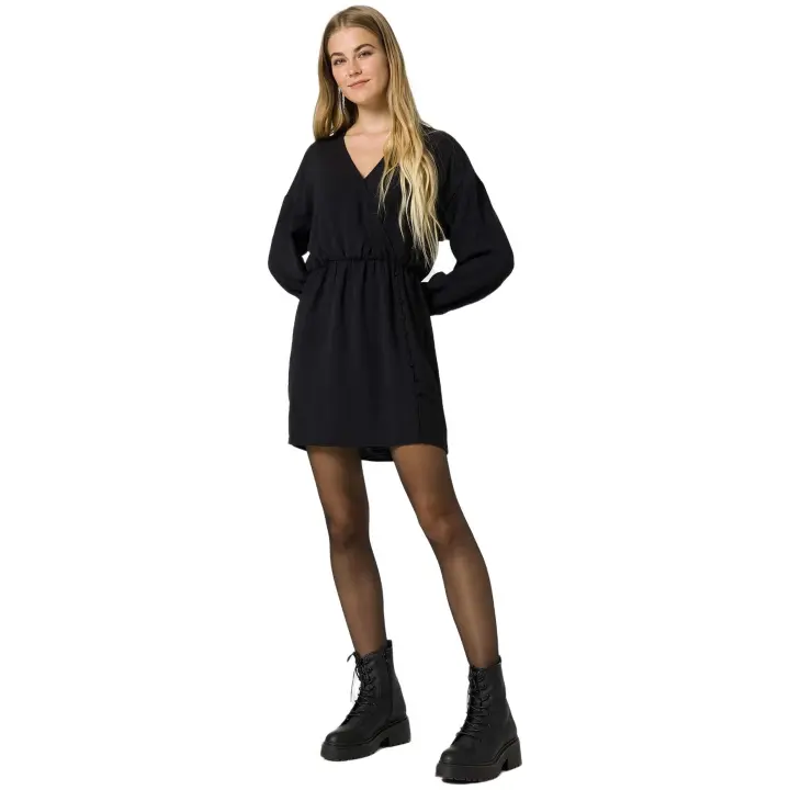 Vestido Tiffosi Efecto Arrugado para mujer en color negro - 1