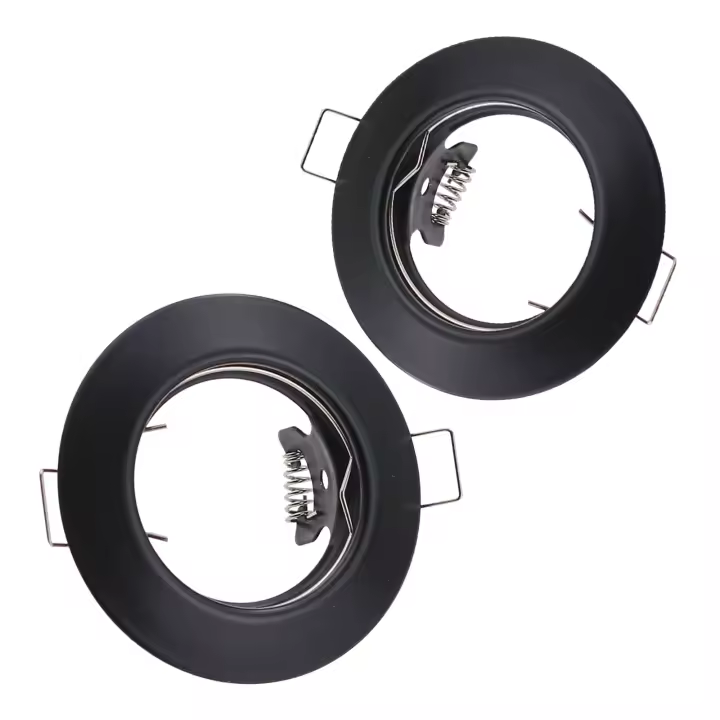 10pcs Soporte De Bombilla LED MR16 GU10 Metálico Redondo Para Iluminación Requedada Fijación En Techo Cupón De 50mm - 1